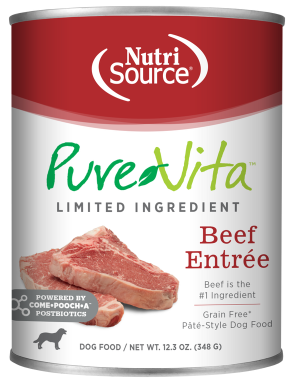 NutriSource® PureVita™ Beef Entrée Limited Ingredient Wet Dog Food