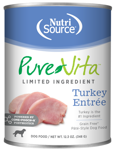 NutriSource® PureVita™ Turkey Entrée Limited Ingredient Wet Dog Food