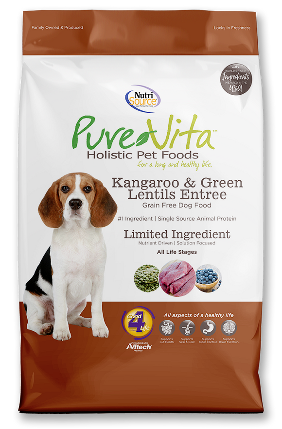 NutriSource® PureVita™ Kangaroo & Green Lentils Entrée Dog Food (15 lb)