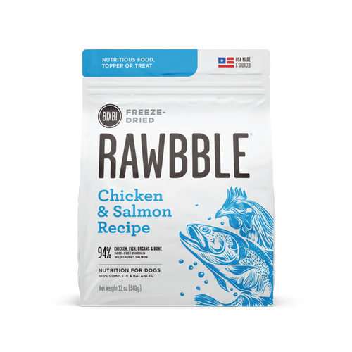 Bixbi Rawbble® Freeze-Dried Food for Dogs – Chicken & Salmon Recipe