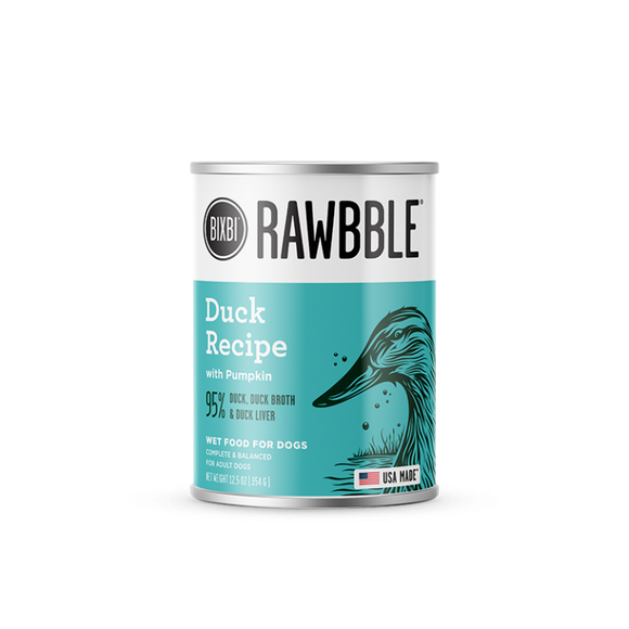 BIXBI Rawbble® Wet Food for Dogs – Duck Paté Recipe