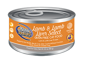 NutriSource Grain Free Lamb & Lamb Liver Select Canned Cat Food