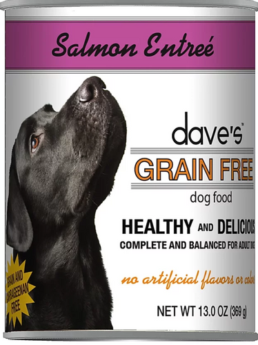 Dave’s Grain Free Salmon Entrée Canned Dog Food